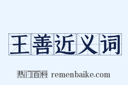 王善近义词是什么意思的图片